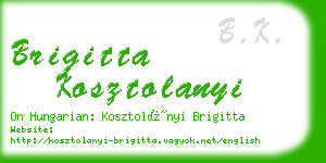 brigitta kosztolanyi business card